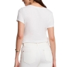 T-Shirt Blanc/Doré Femme Morgan Serigraphie1