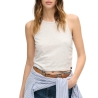 Débardeur Blanc Chiné Femme Superdry Superdry Ruched