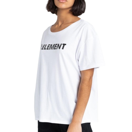 T-shirt Blanc Femme Element Logo Ss W