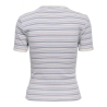 T-Shirt Blanc/Bleu Femme JDY Lada