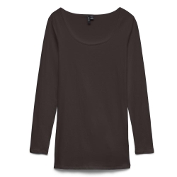 T-shirt Marron Femme Vero Moda Maxi My Ls Soft