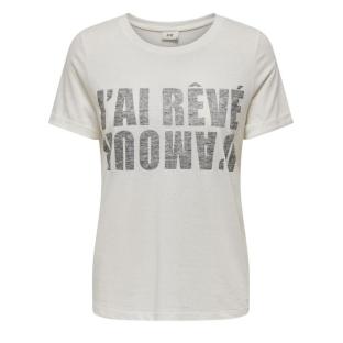 T-shirt Blanc Femme JDY Kitty