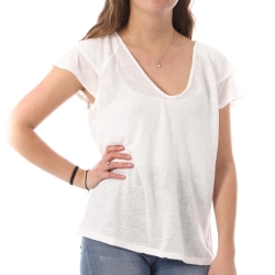T-shirt Blanc Femme Vero Moda Lina