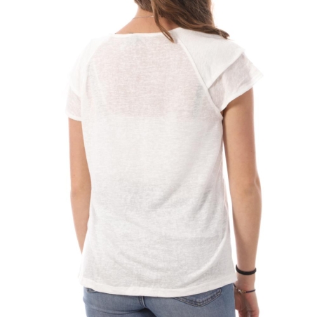 T-shirt Blanc Femme Vero Moda Lina