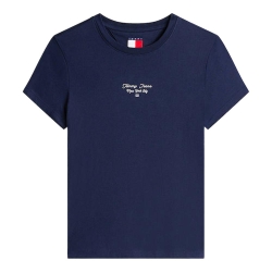 T-Shirt Slim Marine Femme Tommy Hilfiger Logo