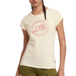 T-shirt Ecru Femme G-Star Raw Large Logo