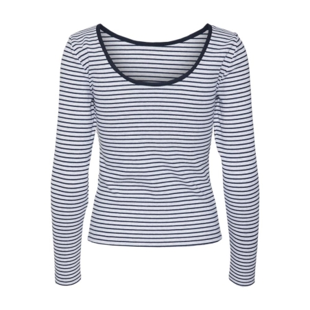 Top Gris/Marine à rayures Femme Vero Moda Chloe