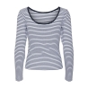 Top Gris/Marine à rayures Femme Vero Moda Chloe