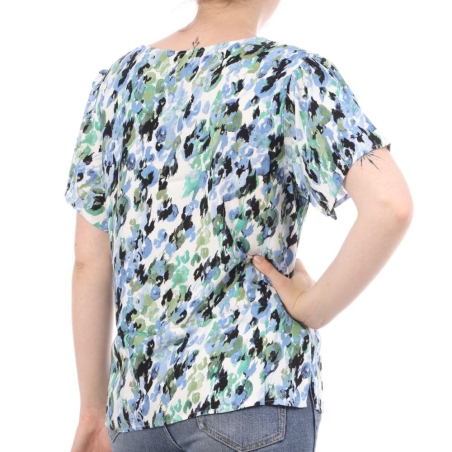 T-shirt Blanc à Motifs Femme Vero Moda Easy V-neck