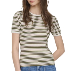 T-Shirt Marron/Beige/Rose Femme JDY Lada