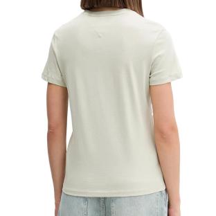 T-Shirt Vert Femme Tommy Hilfiger Linear