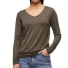 T-Shirt Manches Longues Kaki/Doré Femme Pieces Billo