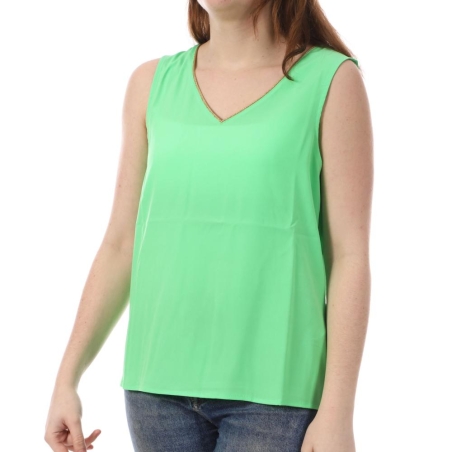 Débardeur Vert Femme Only Pelina