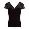 T-shirt Noir Dentelle Femme Morgan DFLO