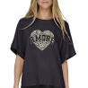 T-Shirt Gris Foncé Femme Only Lucy