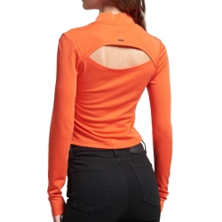 T-Shirt Manches Longues Orange Femme Superdry Open Back