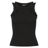 Débardeur Noir Femme Pieces Tubana