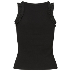 Débardeur Noir Femme Pieces Tubana