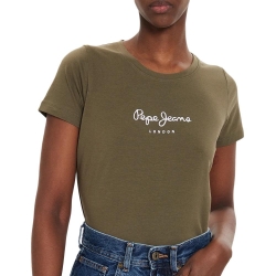 T-Shirt Vert Foncé Femme Pepe jeansNew Virginia