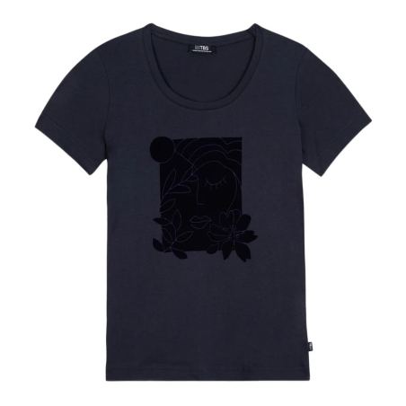 T-shirt Marine Femme TBS OSIATTEE