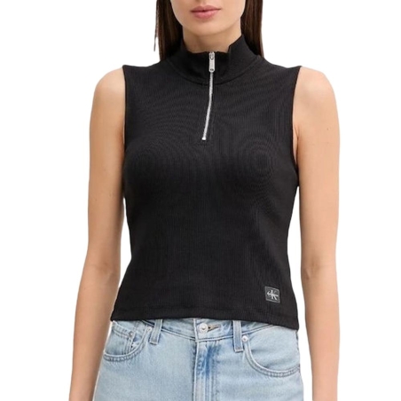 Top Noir Femme Calvin Klein Jeans A- Woven