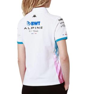 Polo Blanc/Turquoise Femme Kappa Adrew