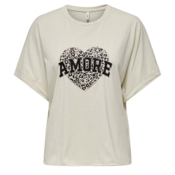 T-Shirt Beige Femme Only Lucy