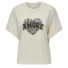 T-Shirt Beige Femme Only Lucy