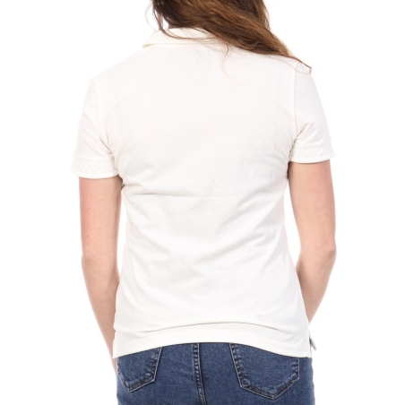 Polo Blanc Femme Le Coq Sportif Marshmallow
