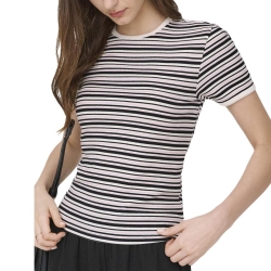 T-Shirt Noir/Blanc Femme JDY Lada