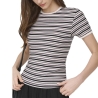 T-Shirt Noir/Blanc Femme JDY Lada