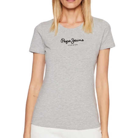 T-shirt Gris Femme Pepe Jeans New Virginia