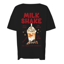 T-shirt Noir Femme Noisy May Pizza