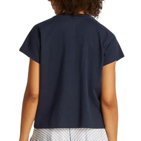 T-Shirt Marine Femme Tommy Hilfiger Mdrn