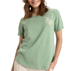 T-shirt Vert Femme Roxy Oceanwave