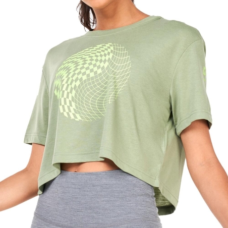 T-shirt Vert Femme Nike Crop86