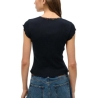 T-Shirt Noir Femme Superdry Essential Square