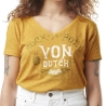 T-shirt Jaune Femme Von Dutch Vintage