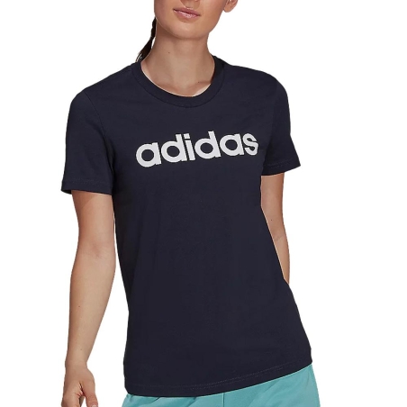 T-Shirt Marine Femme Adidas Lin