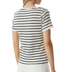 T-shirt Rayures Ecru/Marine Femme Morgan Diego