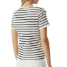 T-shirt Rayures Ecru/Marine Femme Morgan Diego