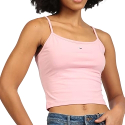 x 2 Débardeurs Blanc/Rose Femme Tommy Hilfiger Essential