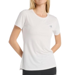 T-Shirt de Sport Blanc Femme New Balance Sport Sleeve