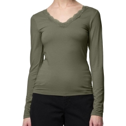 T-Shirt Kaki Femme Pieces Pcbarbera
