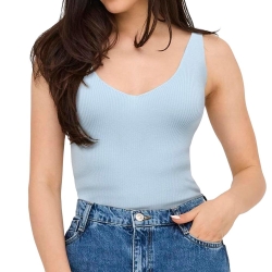 Débardeur en Maille Bleu Clair Femme JDY Nanna 15180497
