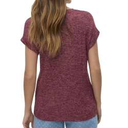 T-Shirt Rouge Chiné Femme Vero Moda Brianna 10291353