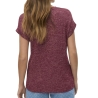 T-Shirt Rouge Chiné Femme Vero Moda Brianna 10291353
