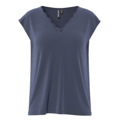 T-Shirt Marine Femme Pieces Kamala