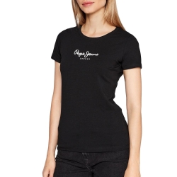 T-shirt Noir Femme Pepe Jeans New Virginia