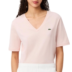 T-Shirt Rose Femme Lacoste Relaxed